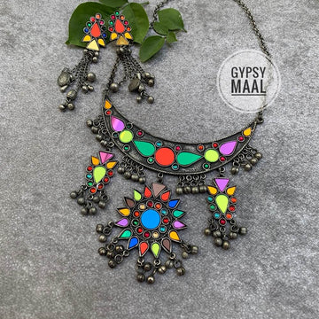 Aarzaa Mirror Necklace Set